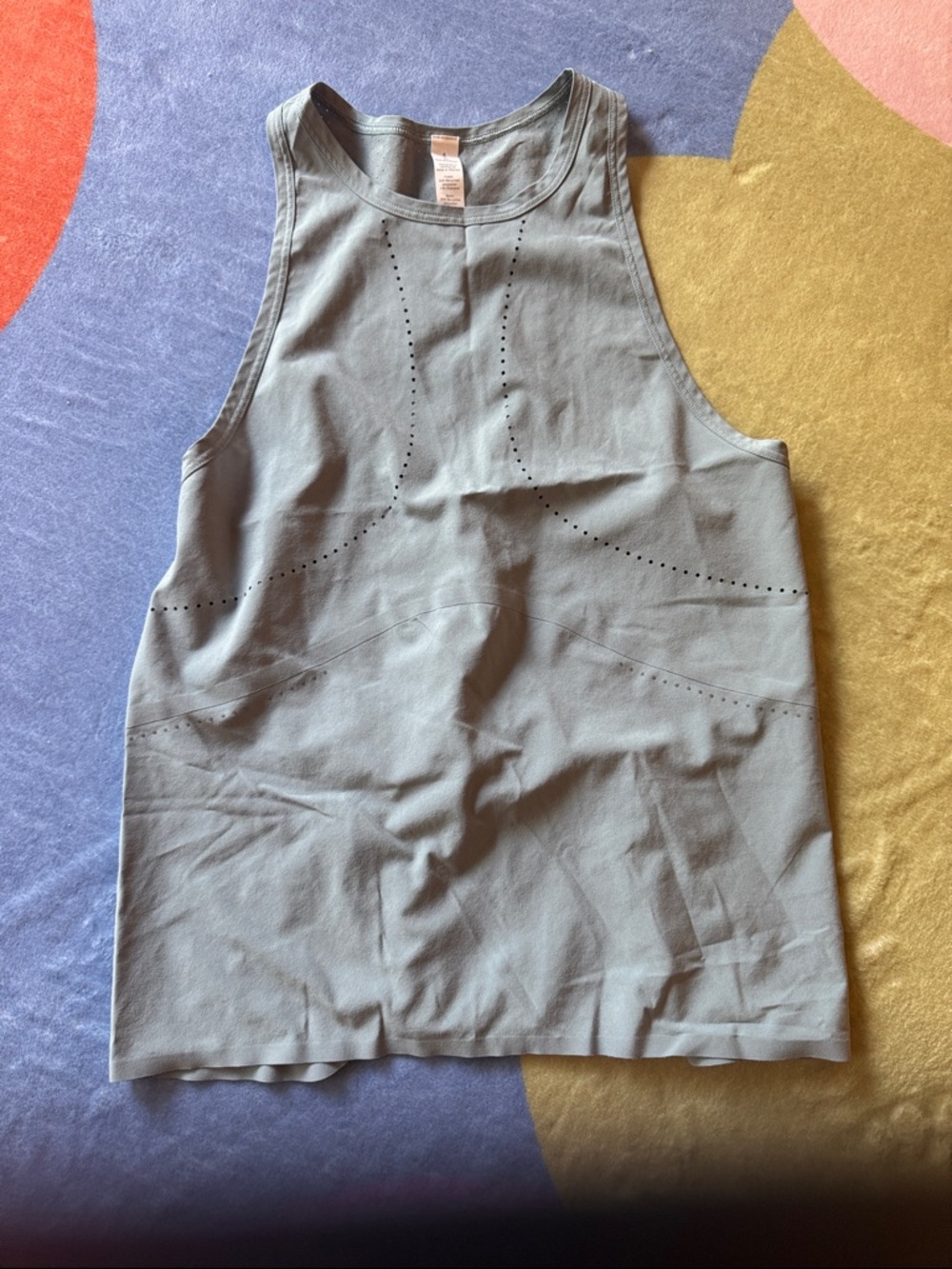 lululemon athletica Light Sage Perforated Racerback Tank